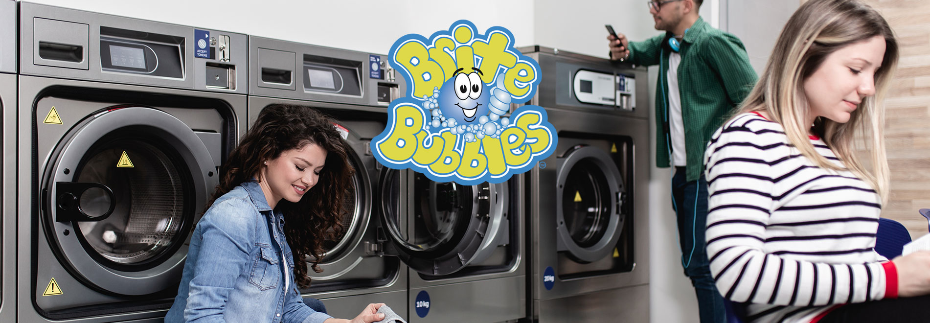 customers washing clothes